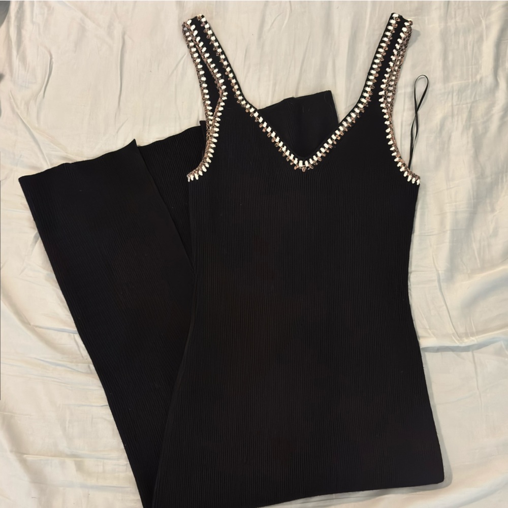 Caroline Constas Black Knit Dress